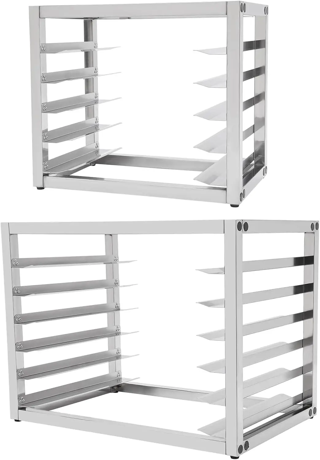

6 Tier Bun Pan Rack, Aluminum Bakery Rack for Half or Full Sheets, Commercial Dough Pizza Baking Tray Racks, Storage Cooling