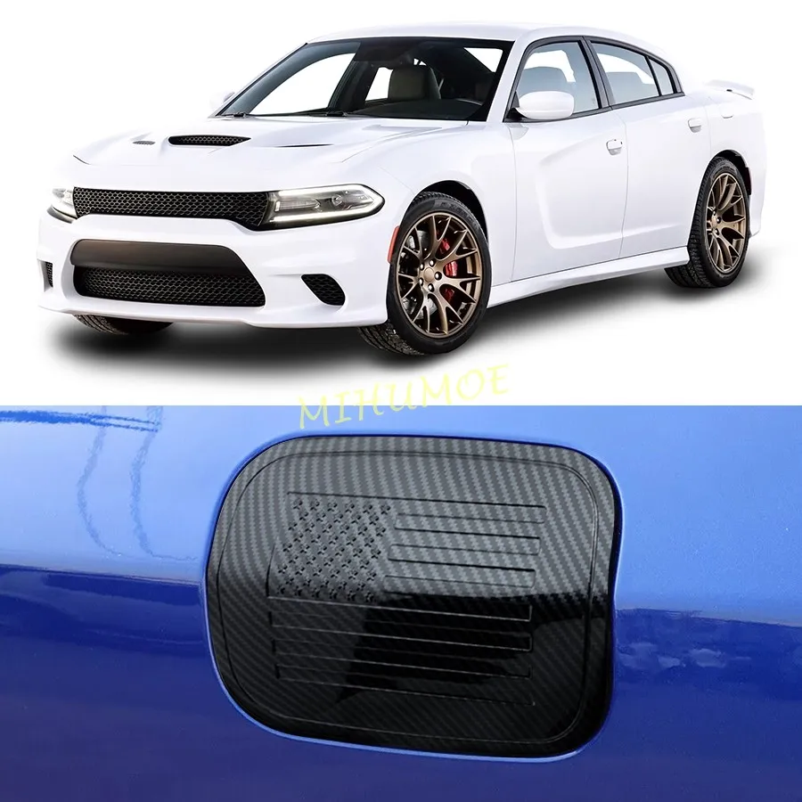

Carbon Fiber Door Fuel Tank Gas Cap Cover Trim For 2011-2023 Dodge Charger Anti-Scratch Trim Sticker