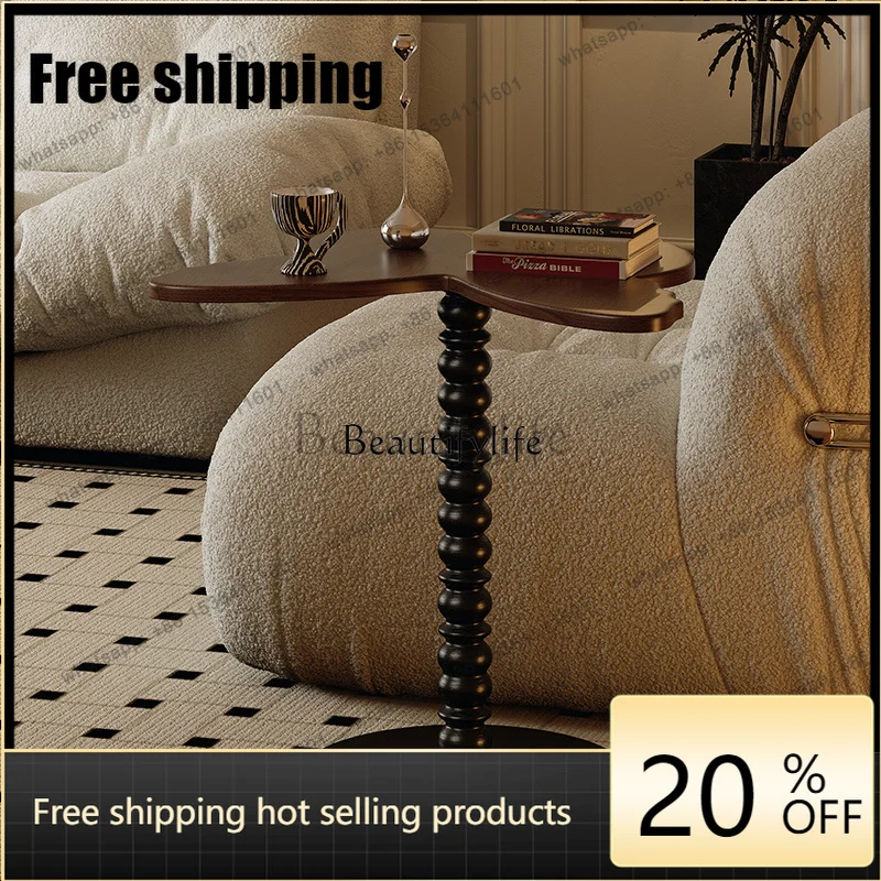 French retro solid wood edge few living room home creative small coffee table medium and ancient style Factory Direct