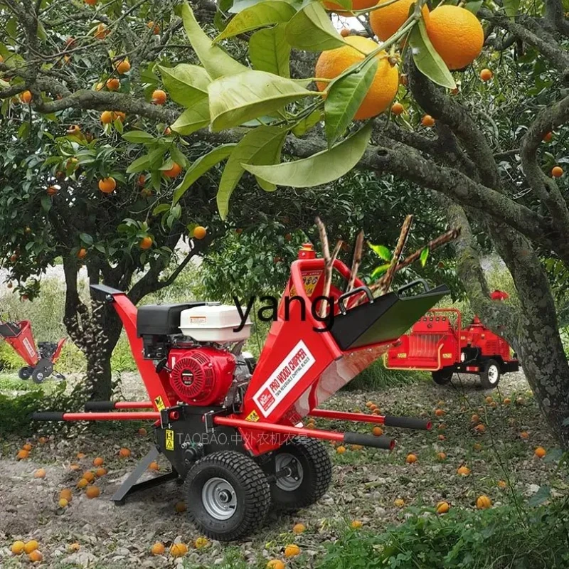 

Yjq Garden Orchard Broken Branches Twig Crusher Green Park Leaves Branches Wood Chipper High Horsepower