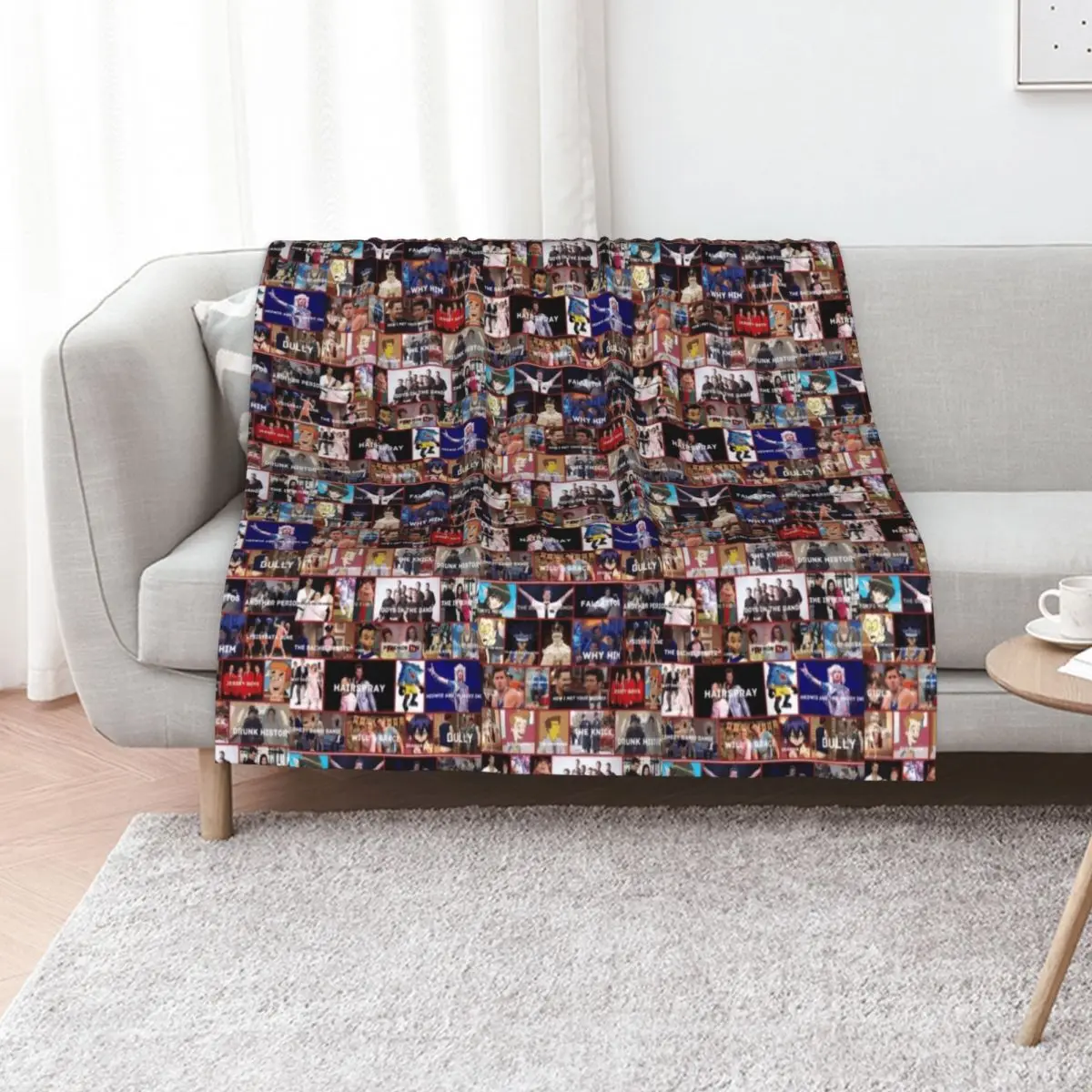 Andrew Rannells Roles Throw Blanket Travel Size Cozy Blanket for Plane Train
