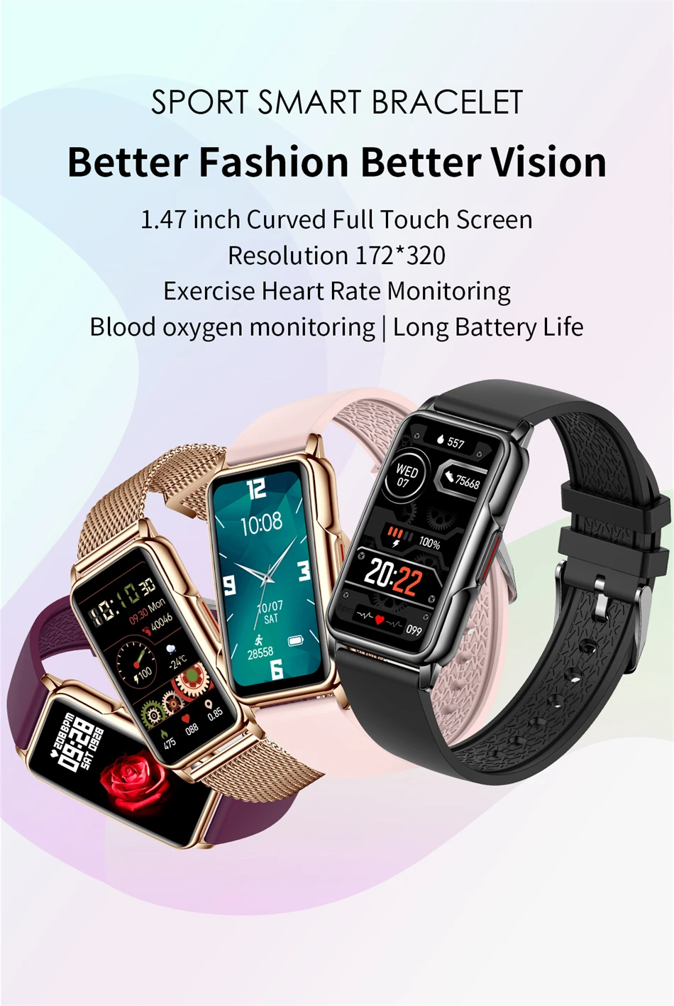 LIGE Smartwatch für Damen und Herren, 1,47-Zoll-Vollbild-Touchscreen, Sport-Fitness-Tracker, wasserdicht, Damen-Smartwatch 2026 für Android und iOS – Detail 1