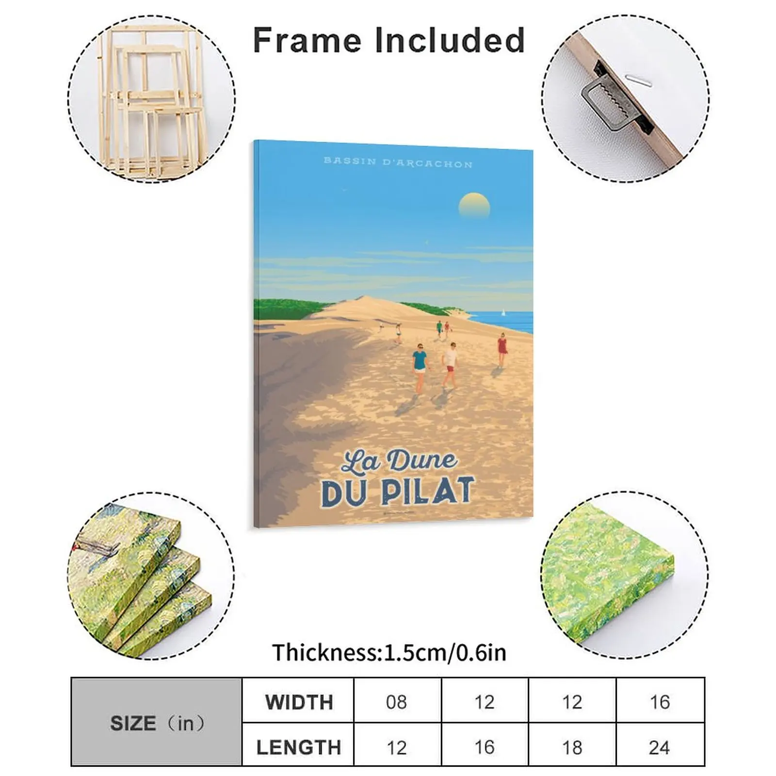 Dune Du Pilat Arcachon Canvas Painting Design Pub Customize Printing Cave Kitchen Framed Wall Paintings