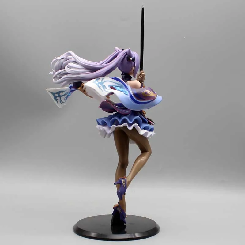 Genshin Impact Keqing Figura Anime, Estatueta de Ação PVC, Estátua, Modelo Colecionável, Ornamentos Kawaii, Brinquedos Bonitos, Presente, 25cm