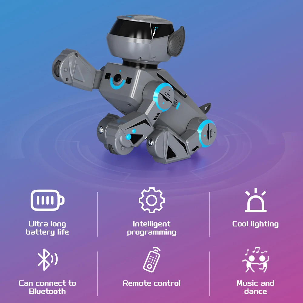 RC AI programmation intelligente télécommande mécanique chien connexion Bluetooth cascadeur musique danse électronique animal de compagnie robot chien