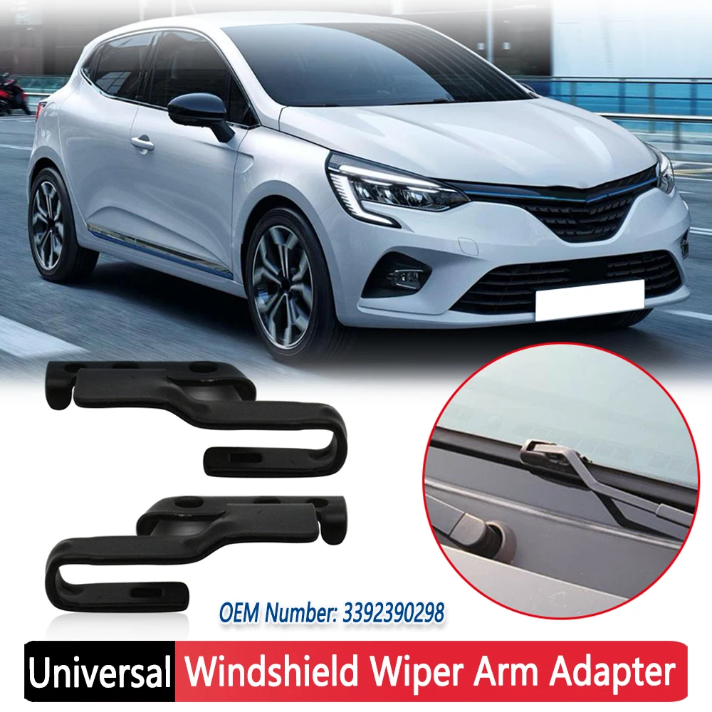 Universal Metal Front Windshield Windscreen Wiper Blade Arm Adapter Mounting Kit OEM 3392390298 Front Windshield Wiper Blade