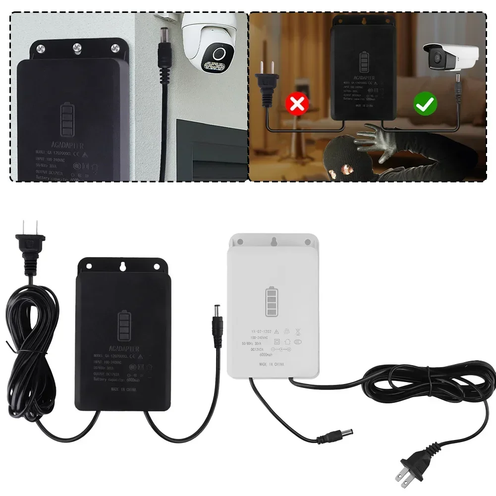 

Stable Output Outdoor Monitoring Power Adapter UPS Uninterruptible Power Adapter 12V 2A Prevents Device Damage