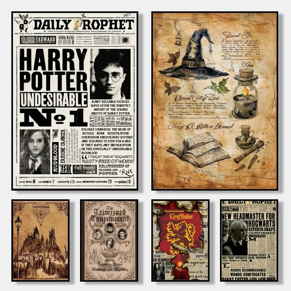 1pc Magical Fantasy Harry Movies Potter Poster HD Posters Home Room Bar Cafe Decor Art Wall Painting Picture Poster Wall Art Pri