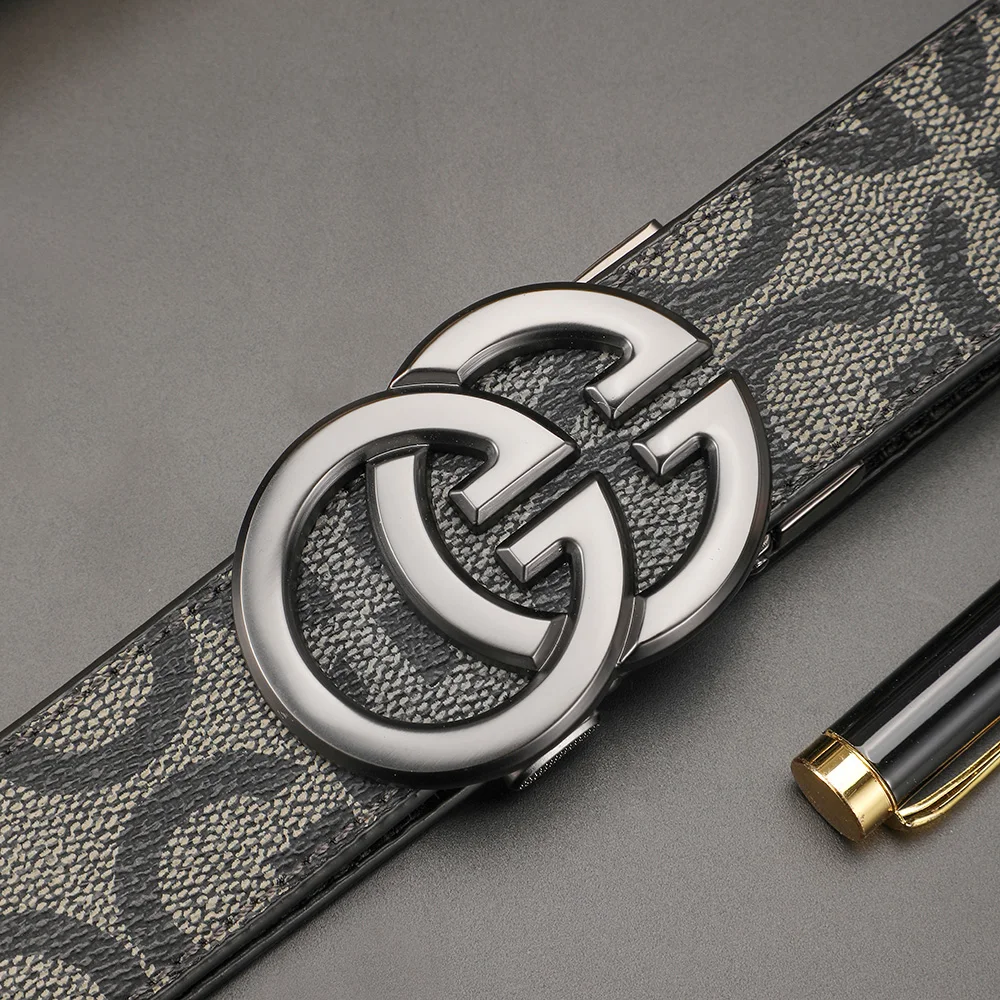 Cinture di tela di design di marca di lusso di alta qualità Cinture da uomo con fibbia G automatica, cintura in pelle per cinturino da donna per jeans