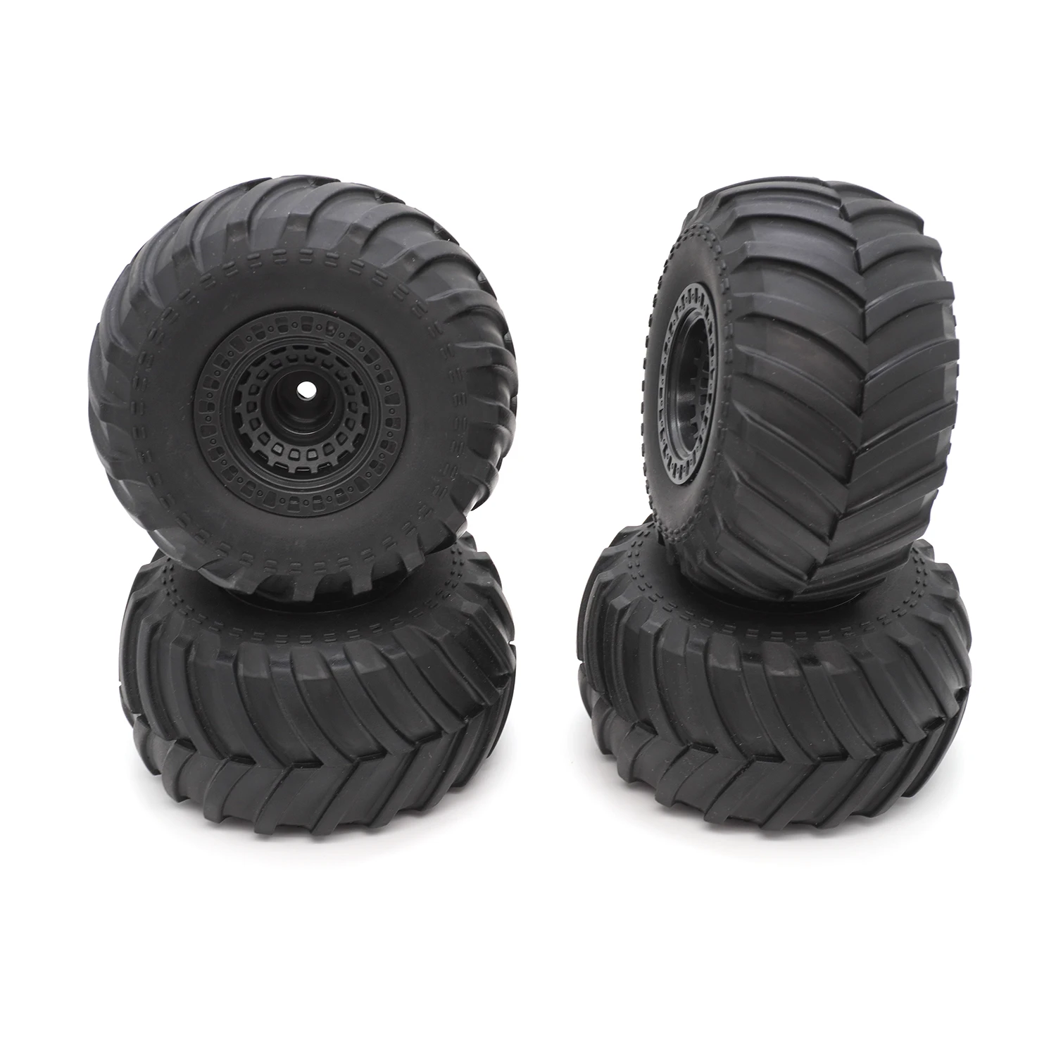 4PCS 92mm Skidproof Rubber Tire Wheels 12mm HEX for 1/14 1/16 WLTOYS 144001 MJX Hyper Go SCY RC Monster Truck Tyre Upgrade Parts
