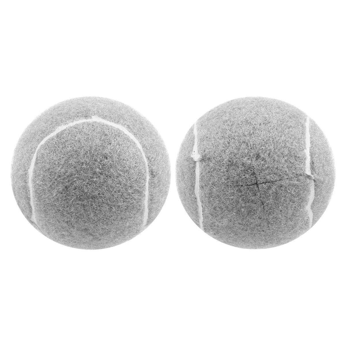 2 PCS Precut Walker Tennis Ball for Furniture Legs and Floor Protection, Heavy Duty Long Lasting Felt Pad Covering,Grey