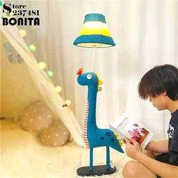 Brontosaurus lampa podłogowa zginana lampa podłogowa z tkaniny do pokoju dziecięcego kreskówka dinozaur dekoracja wnętrz salon standardowa lampa