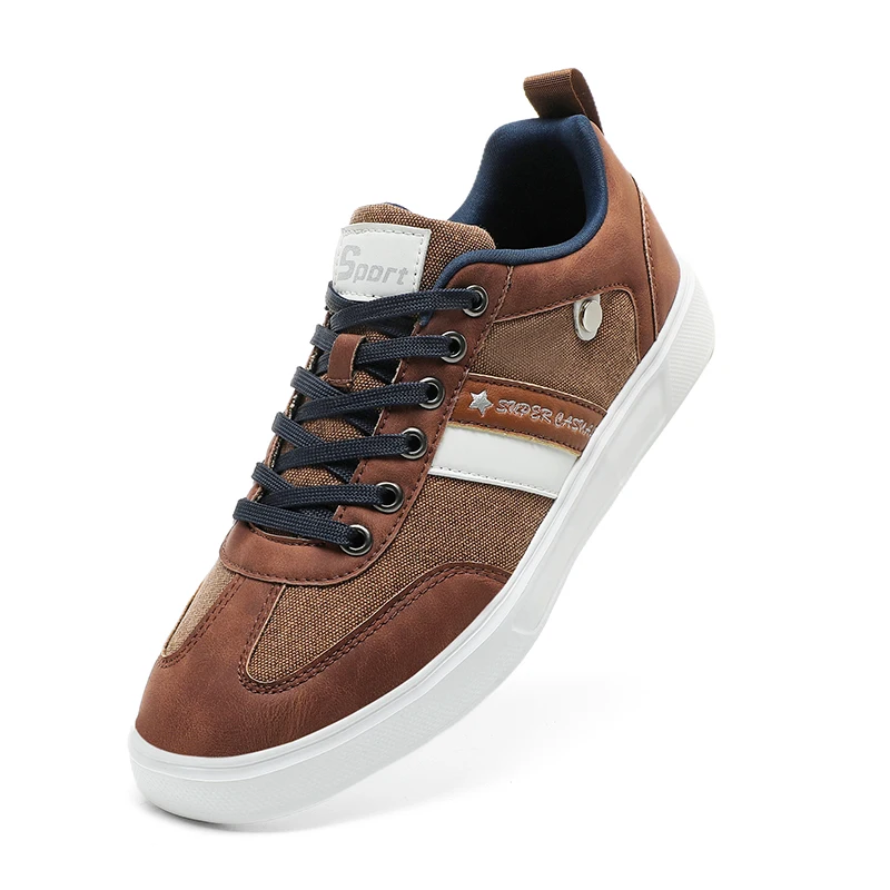 

ELUVA Men Canvas Shoes High Quality Breathable Flats Lace Up Big Size 47 Comfort Soft Sole Non Slip Casual Skateboard Shoes Men