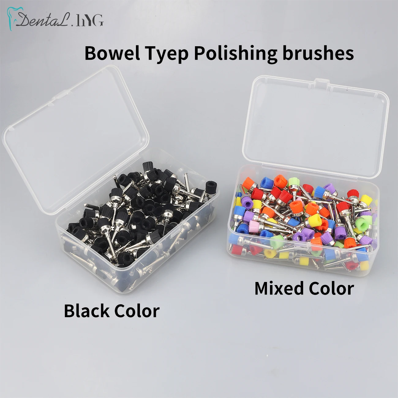 100Pcs Dental Polishing Brush Nylon Wool Cotton Wheel Prophy Cup Teeth Polisher Alumina Silicon Jewelry Buffing Latch Flat Bowl