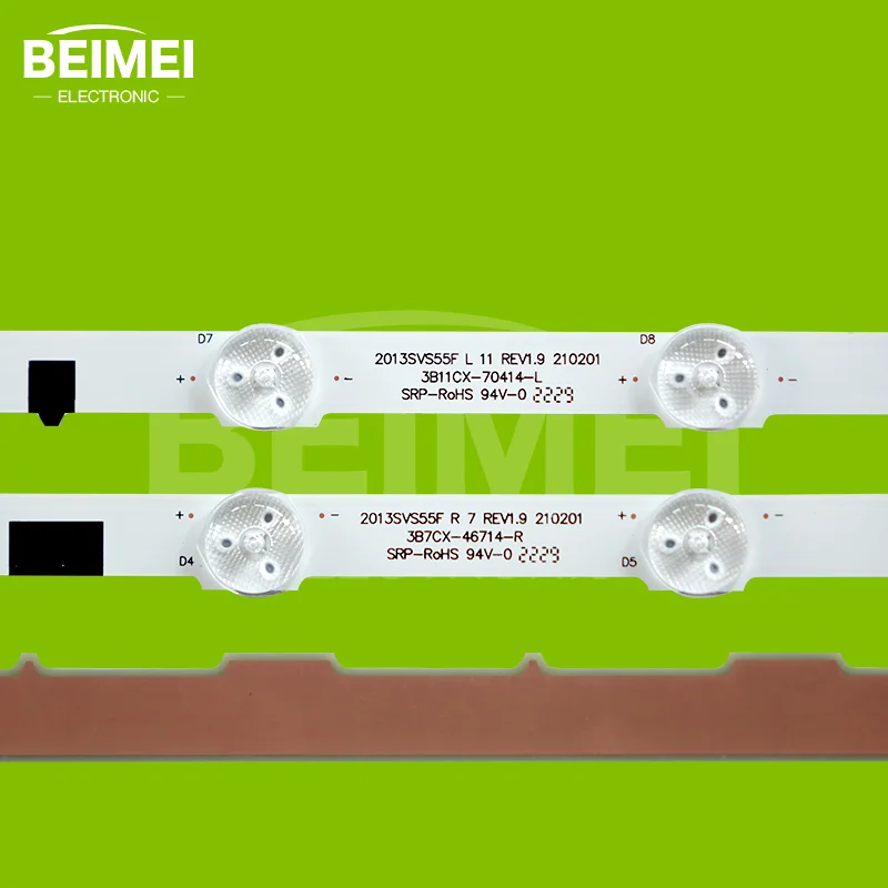 TV LED 백라이트 스트립, 2013SVS55F L 11 REV1.9 210201 2013SVS55F R 7 REV1.9 210201, 삼성 55 인치 11 + 7LED 3V 10 쌍/세트