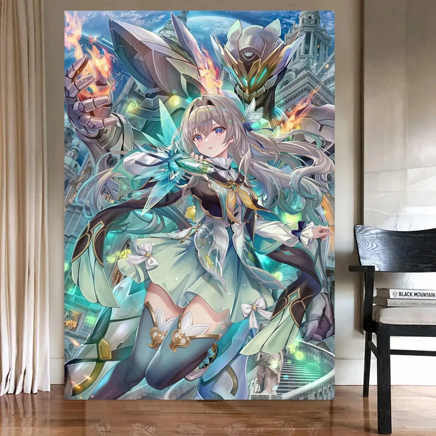 Honkai Star Rail Video Game Diamond Art Painting Firefly Robin Kafka Marth 7th Anime Girl Diy Mosaic Cross Stitch Room Decor