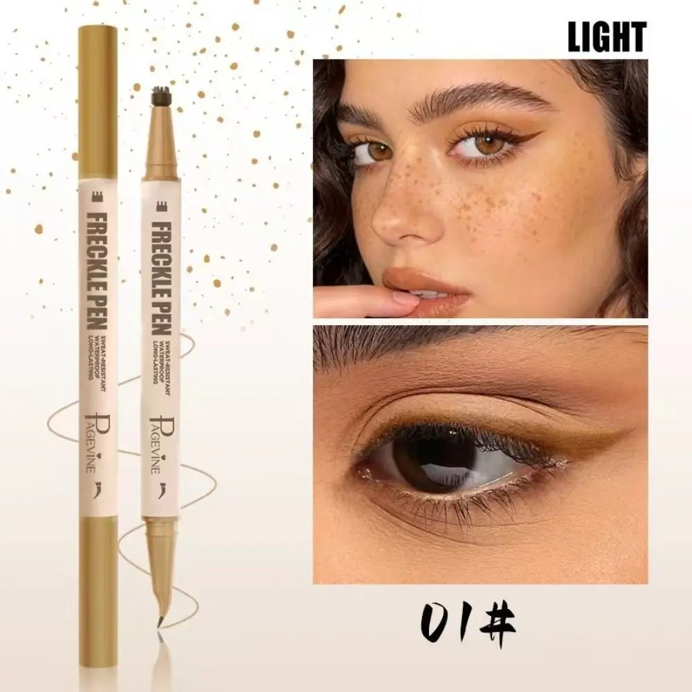 New Double-End Freckle Stamp Pen 3-IN-1 Waterproof Freckle Dot Pen Long Lasting Fast Drying Eyeliner Pencil Face Makeup