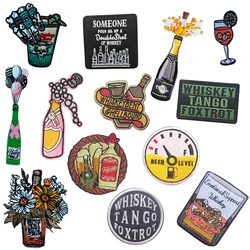 Western World Emblem Embroidered Cloth Stickers Cartoon Flowers DIY Iron Clothing Patches