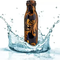 Copper Printed Bottle Water Health Benefits 950 Ml Leakproof For Health Benefit