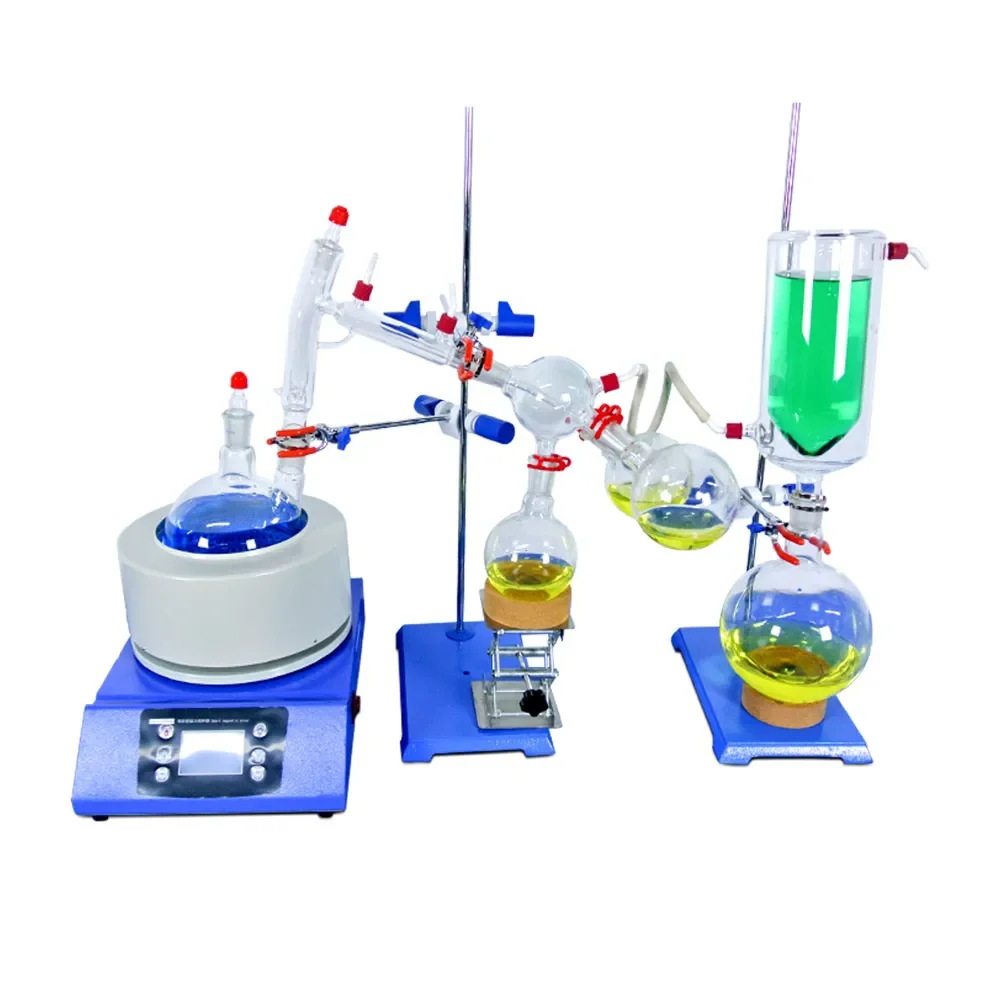

wholesale ZZKD Lab Supplies 2L Small Short Path Distillation Equipment Contains Cooling Chiller And Vacuum Pumps cold wells