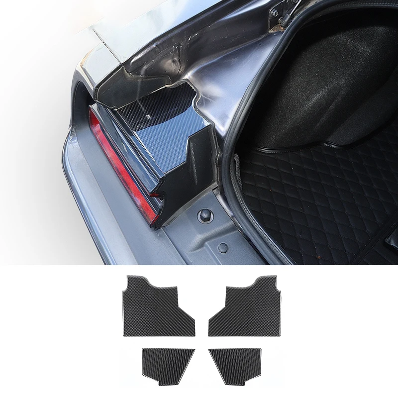 

Carbon Fiber Stickers For Dodge Challenger 2015 Car Trunk Buffer Cover Protection Accessories For Dodge Challenger 2015+