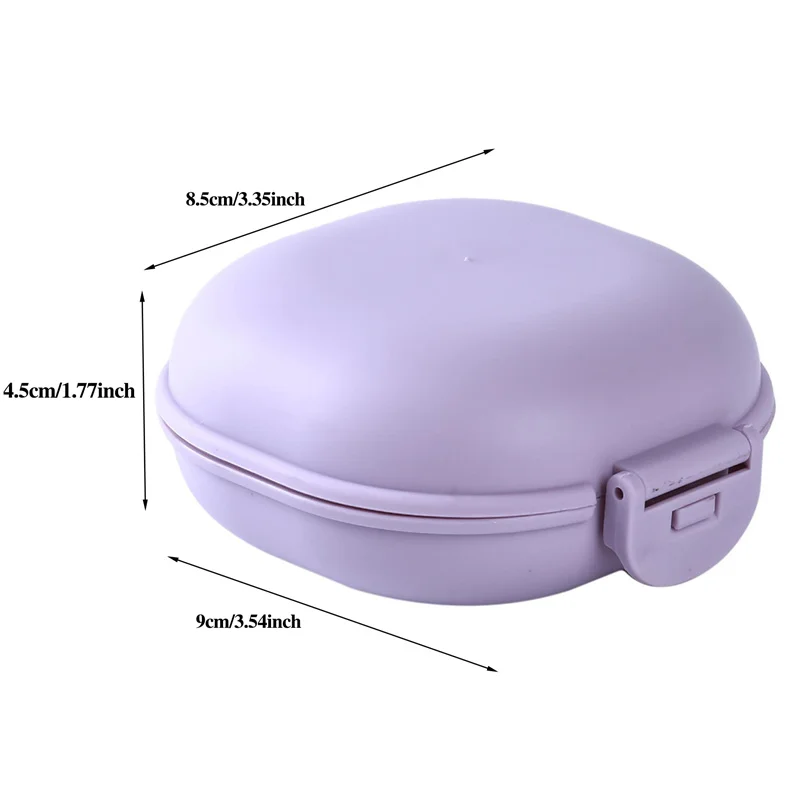 1pc waterproof soap box with lid travel bathroom creative cute solid color draining portable holde