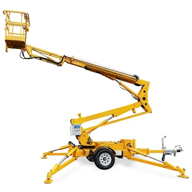 Diesel Engine Articulated Boom Lift Towable Hydraulic Telescoping Lift High Quality Folding Arm Lifting Platform