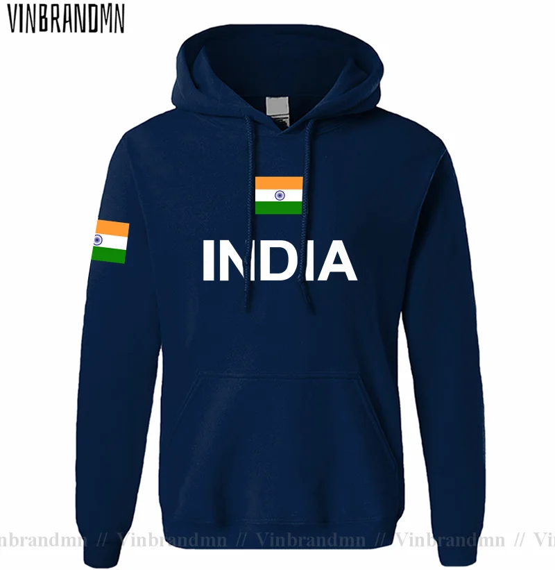 India IND Indian Hoodies Men Fashion Pullovers Cotton Hoodie Classic Sweatshirt New Streetwear Clothing Jerseys Tracksuit Nation