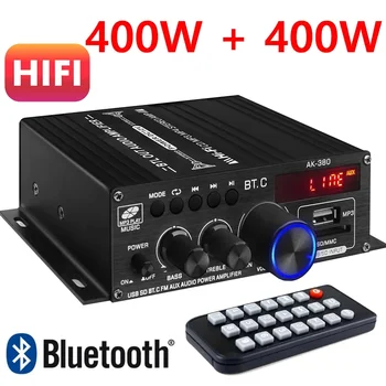 사운드 앰프 2.0 채널 Bluetooth 5.0 HIFI 앰프 홈 디지털 오디오 베이스 앰프 AK380/AK370 홈 시청각 시스템용