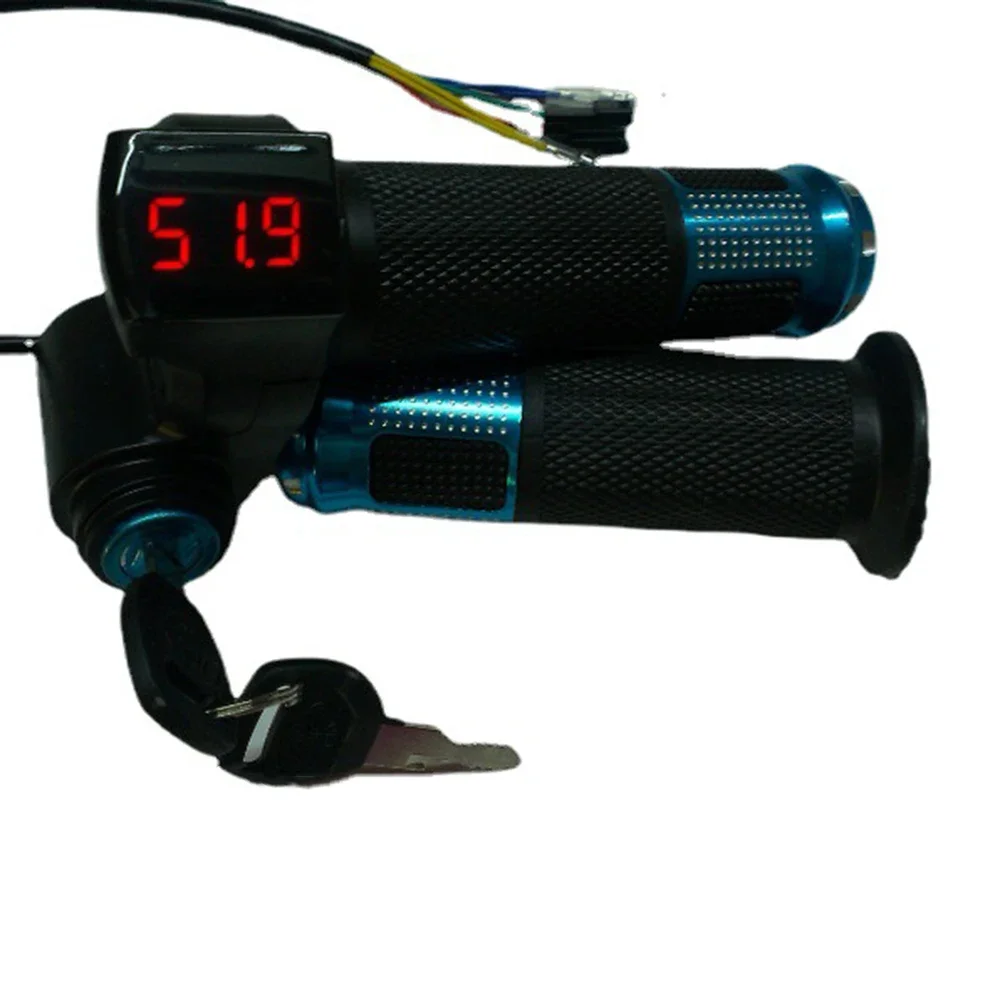 

1 Pair 12-84V E-bike Handlebar Grips Digital Display Speed Control Throttle for Electric Bike Scooter Tricycle