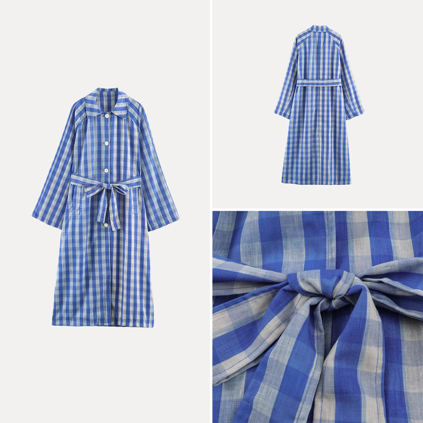 Fashionable Casual Plaid Long Coat Women's Spring Summer Autumn Outerwear Elegant Ladylike Style Zadata Brand 2026 New Arrival