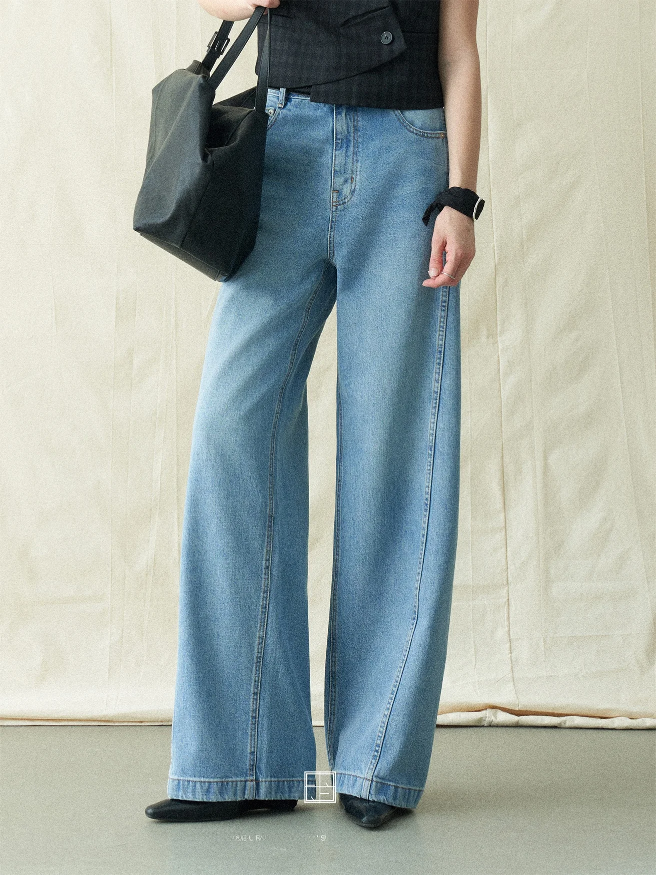 

Свободные прямые широкие джинсы, женские деконструированные длинные брюки с высокой талией, повседневные удобные джинсовые брюки