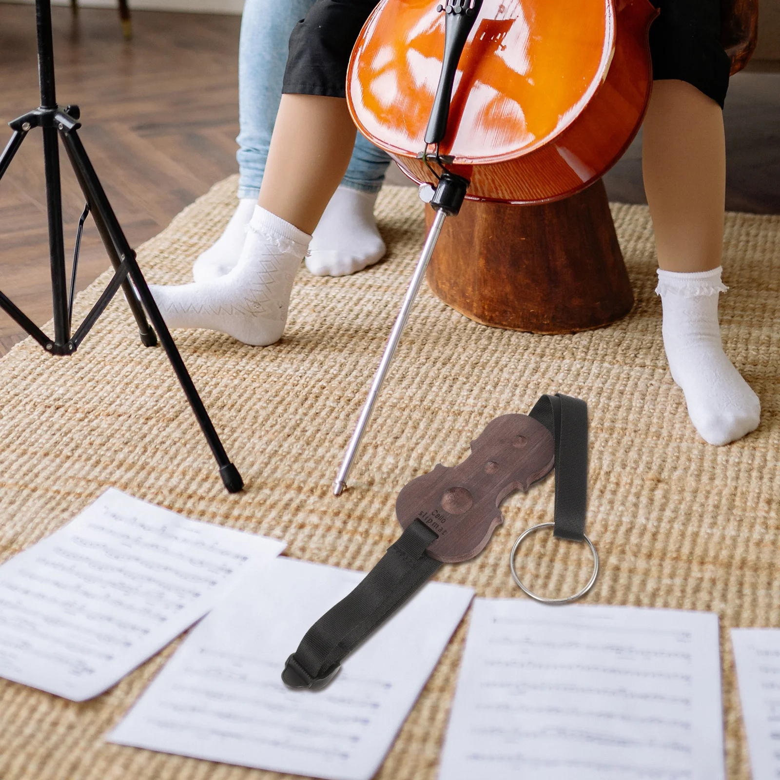 

Vaguelly Endpin Rest Wooden Stopper Non Pad Accessories