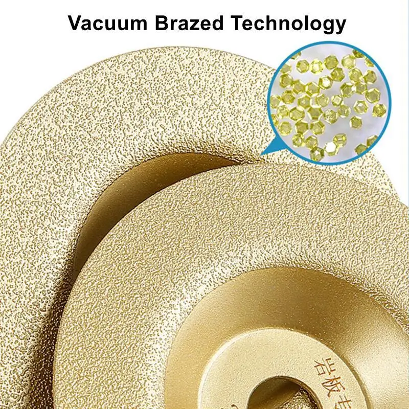 4" 100mm 300er Körnung Vakuumgelötete Diamant-Schleifscheibe Schleifschleifscheibe für Winkelschleifer Granit Marmor Eisen Stahl Mauerwerk – Detail 4