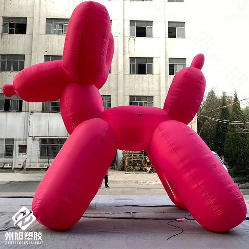 كلاب قابلة للنفخ، نماذج هوائية على شكل حيوانات مع منفاخات، مركز تسوق خارجي ودعائم تزيين نشاط مربع