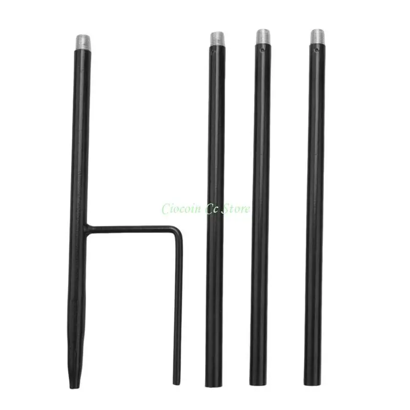 X90F Corrosion Resistant Metal Plant Support Poles Shepherd Hook Stakes For Outdoor Use Iron Stake Weather Resistant Design