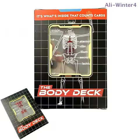 【Winter4】Human Anatomy Playing Cards The Body Deck Funny Transparent Human Anatomy Playing Cards Board Playing Magic Game