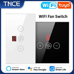 TNCE tuya Ceiling Fan Switch wifi EU/US, Intelligent Remote Timer And Speed Control, Smart Life app, Voice for Alexa Google Home