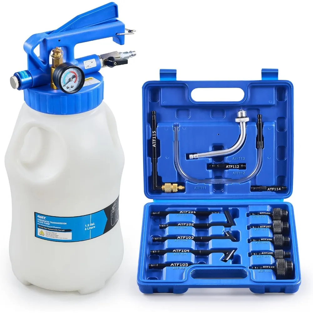 

Orion Motor Tech Oil Extractor Pump and Dispenser Tool Kit, 6L Pneumatic Transmission Fluid Bleeder Set, 1.6 gal 2 Way Vacuum Fl