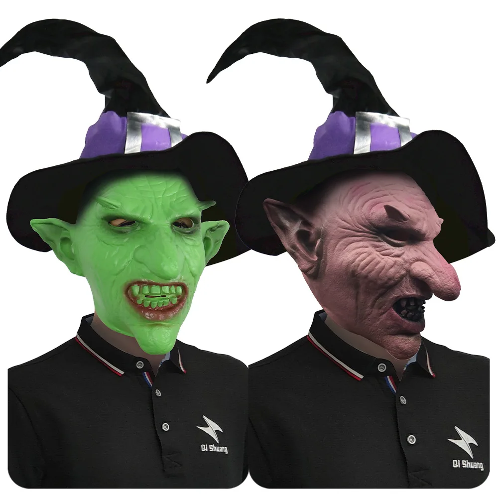 Grusel-Dämon-Maske, Halloween-Clown Lustige Latex-Kopfbedeckung, Halloween-Dekoration Teufelsmaske – Detail 4