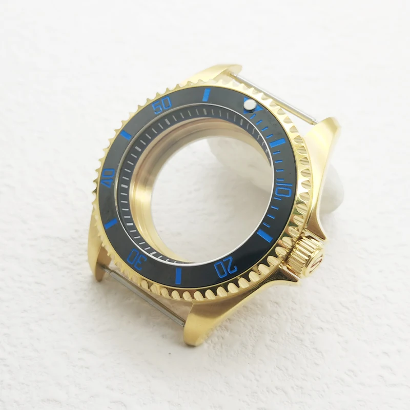 42mm NH35 Watch Case Dome Sapphire Glass Fits NH35 NH36 4R35 6R 7S Movement 28.5mm Dial With Bezel Insert Men Watch Cases Refit