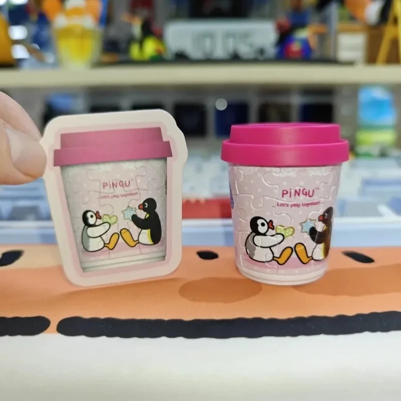 Новая оригинальная слепая коробка Pingu, мини-милая сопровождающая чашка-головоломка, 3d украшение для рабочего стола, игрушки, коллекционные подарки