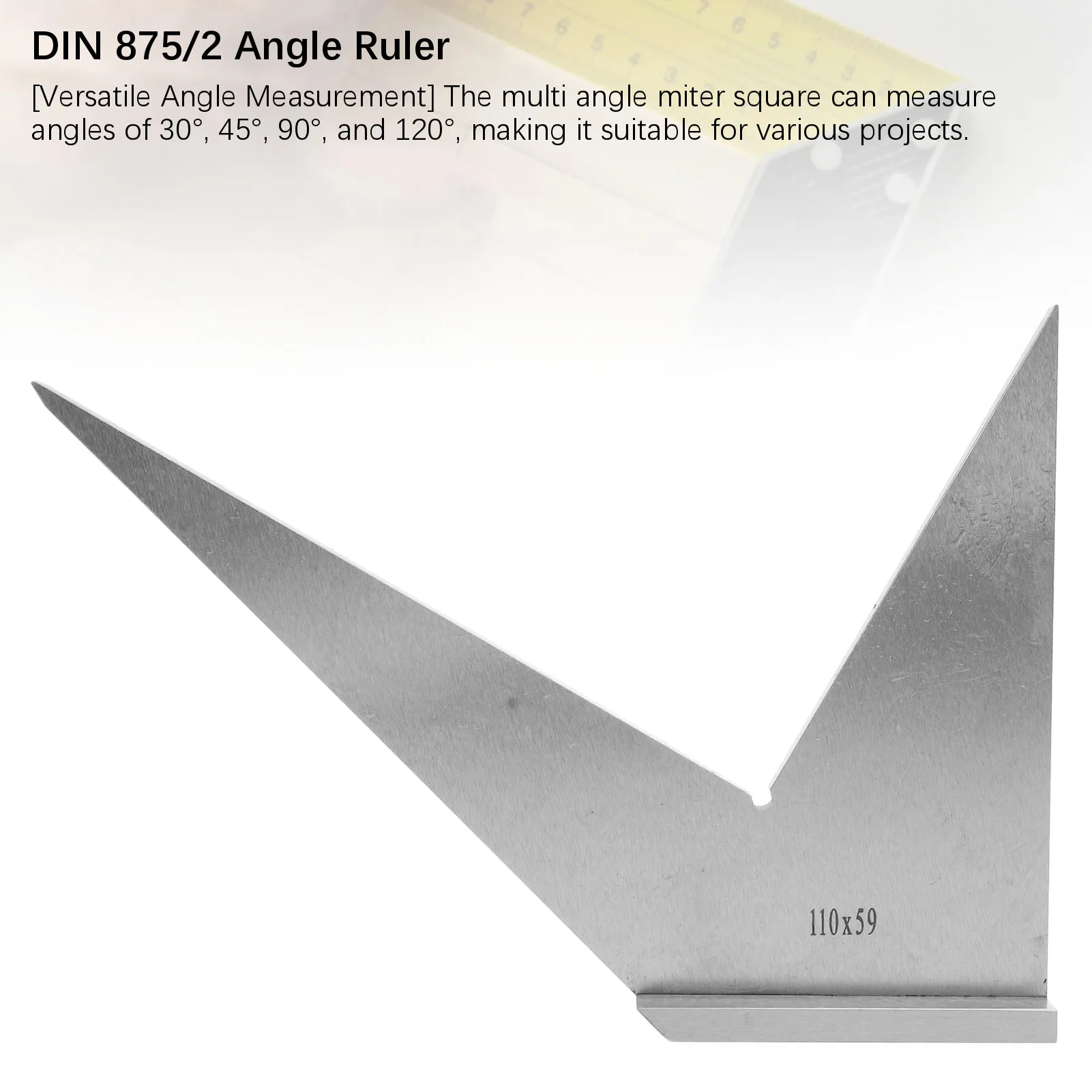 Multi Angle Miter  30 45 90 120 Degree DIN 875/2 Standard Angle Ruler Machinist Engineer  with Base Machinist