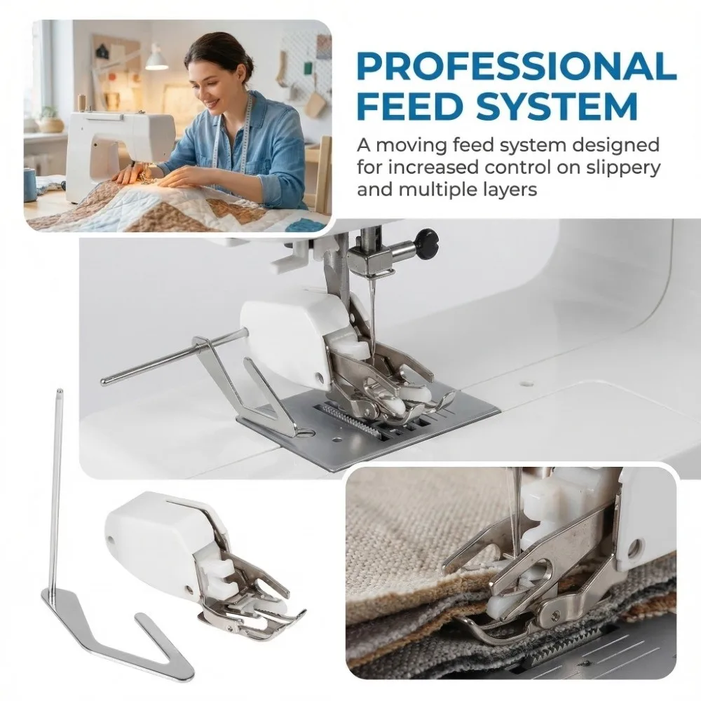 

Прочная швейная лапка 5 мм для бытовых швейных машин с направляющей штангой, универсальный стабильный швейный инструмент для домашнего использования