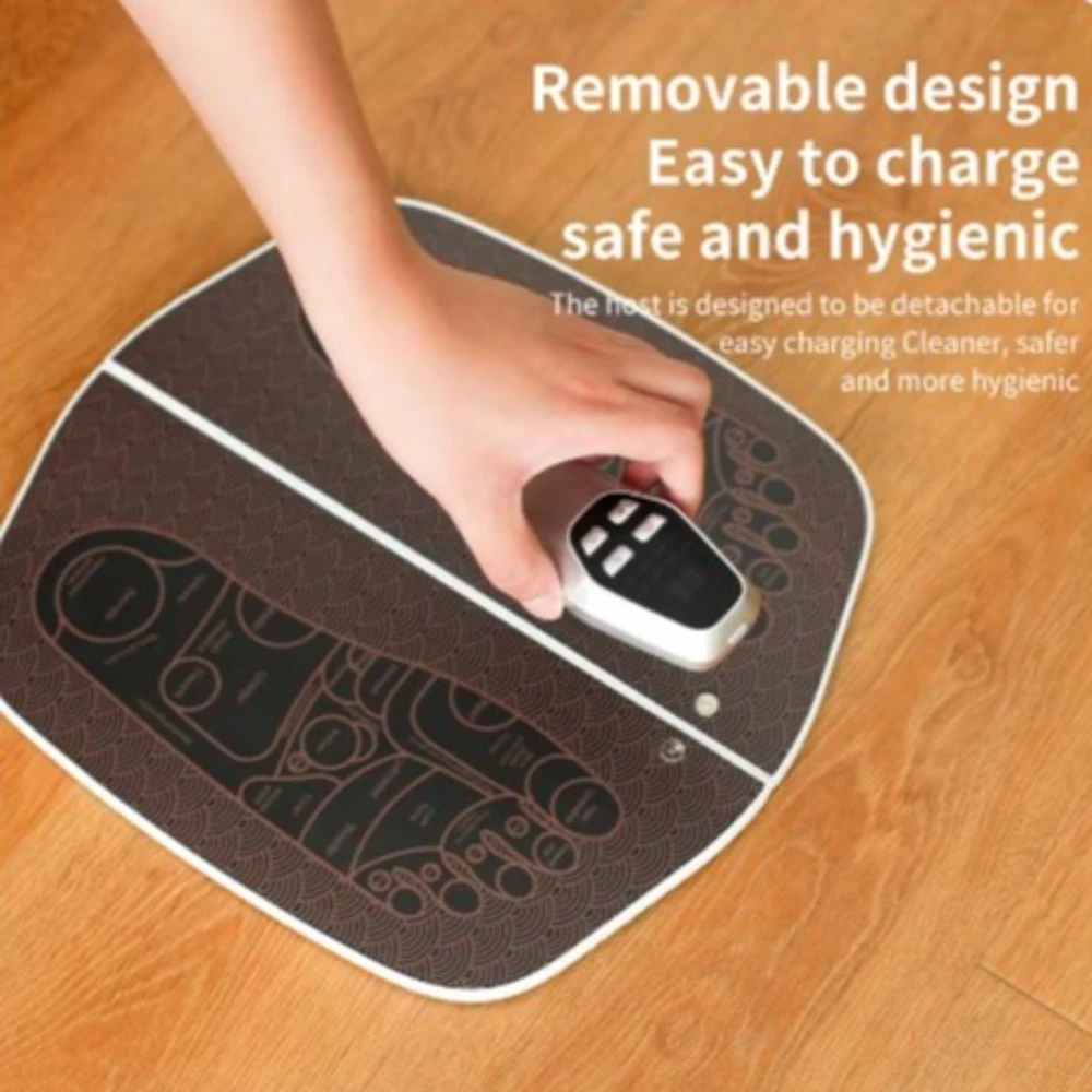 

Electric EMS Foot Massager Pad with Remote Control Foldable Foot Circulation Massager Relaxation Tool 8-Mode