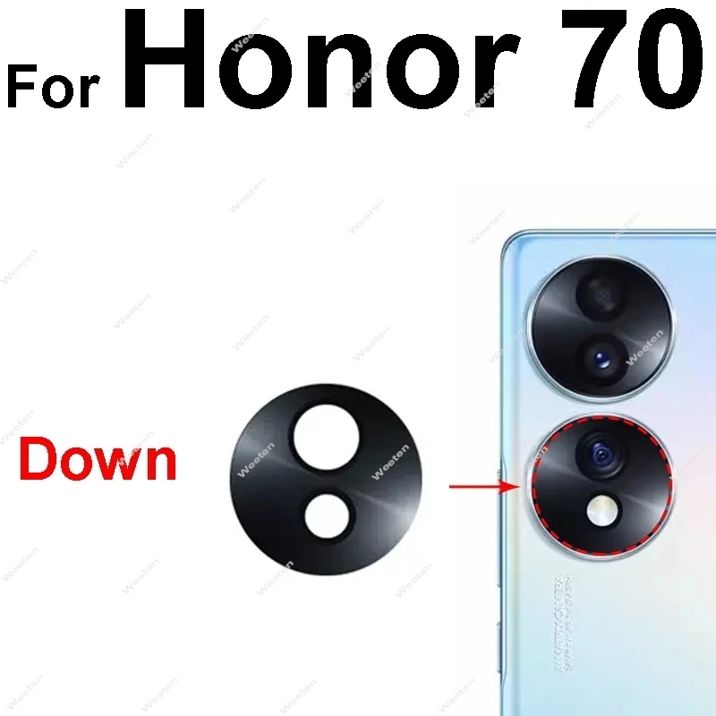 Rear Camera Lens Glass For Honor 70 / 70 Pro/ 70 Pro+ Plus Back Camera Glass Lens with Adhesive Sticker Replacement Repair Parts