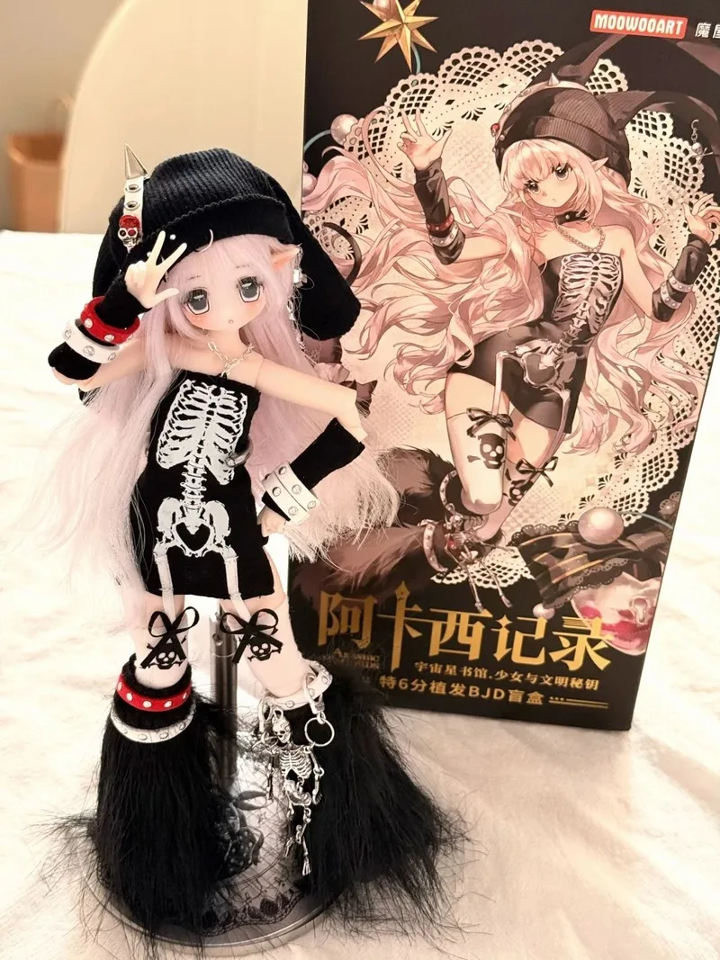 Moowoo Art 1/6 Bjd Doll Akashi Record Grafted Hair Head Articulated Action Figure Blind Box Trendy Collectible Toy Gift In Stock - view 5