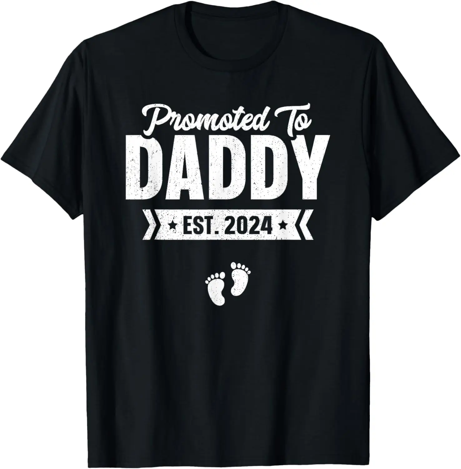 เลื่อนตําแหน่งให้ Daddy Est 2024 เสื้อของขวัญเด็กสําหรับเสื้อยืดพ่อใหม่