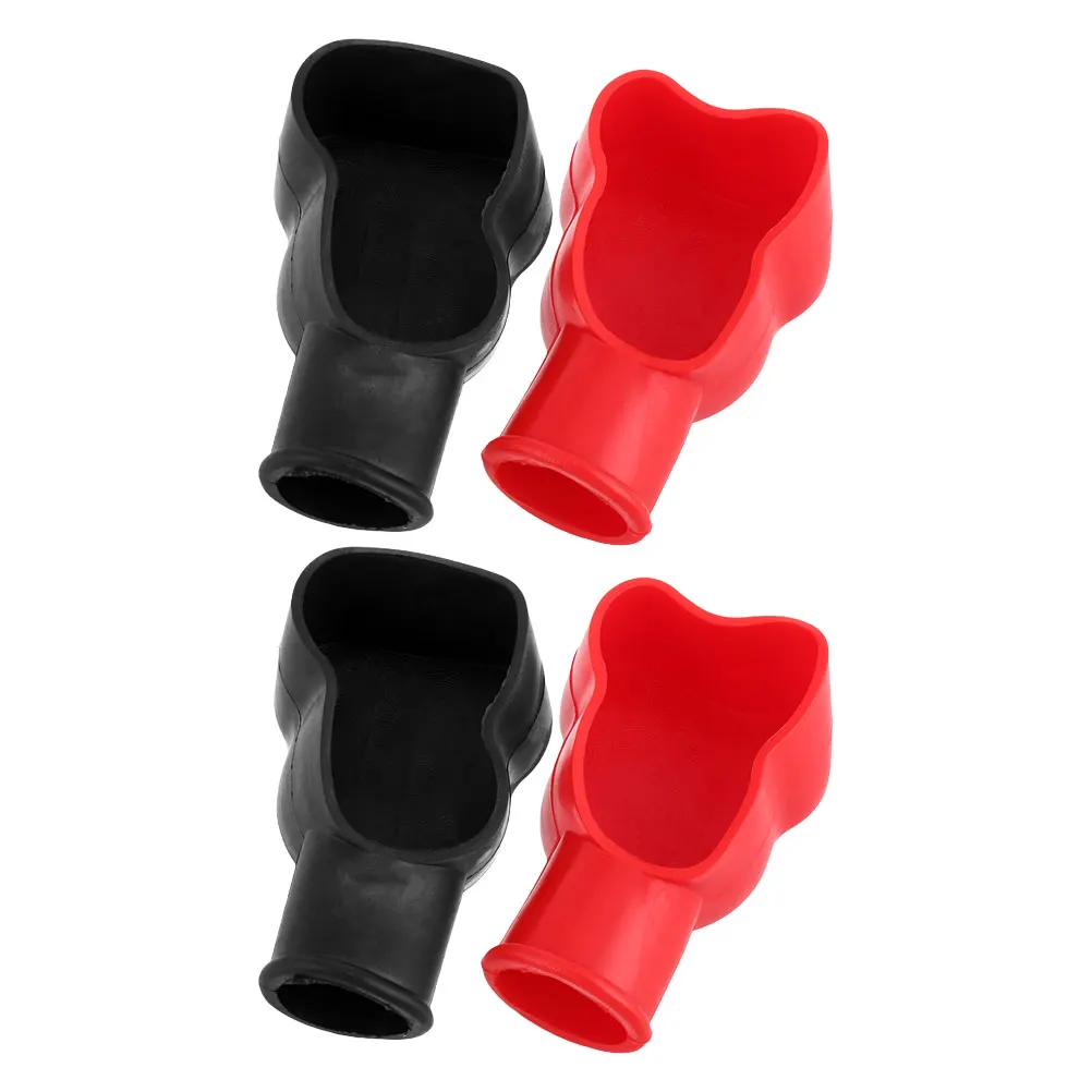 

2 Pairs Terminal Covers Durable PVC Insulating Car Protector Electric Cap Post Connector