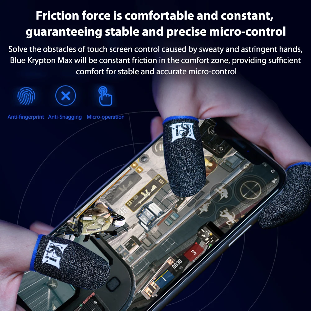 1 زوج إصبع كم ل PUBG فنجر غطاء تنفس أذرع التحكم في ألعاب الفيديو شاشة تعمل باللمس مضيئة برو الألعاب الإبهام قفازات